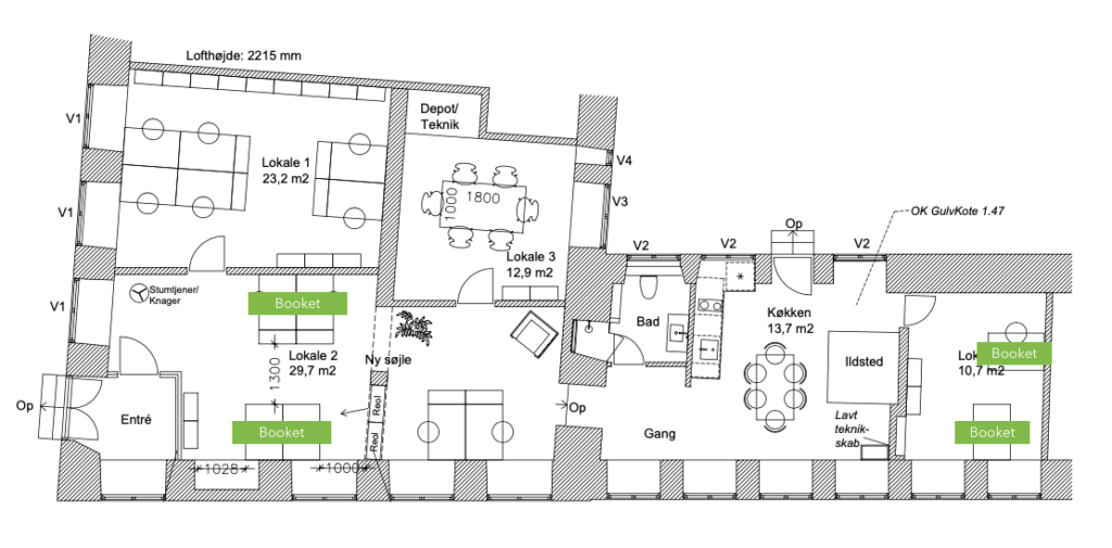 Plantegning Deskhub